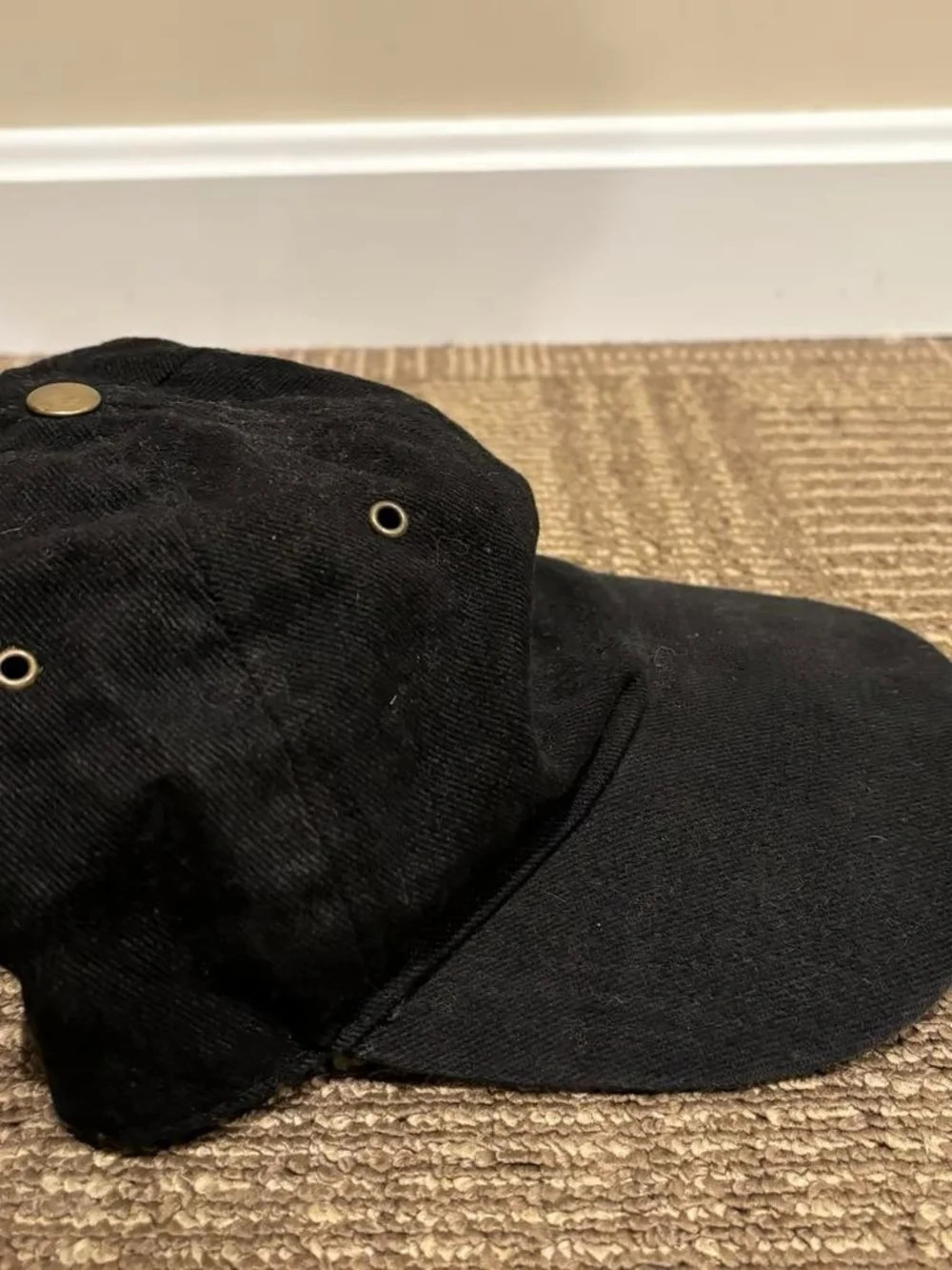 Faded Glory Black Corduroy Baseball Cap